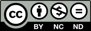 Creative Commons - icône officielle - Attribution - Utilisation non commerciale - Pas d'œuvre dérivée 4.0