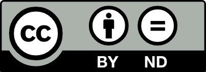 Creative Commons - icône officielle - Attribution - Pas d'œuvre dérivée 4.0