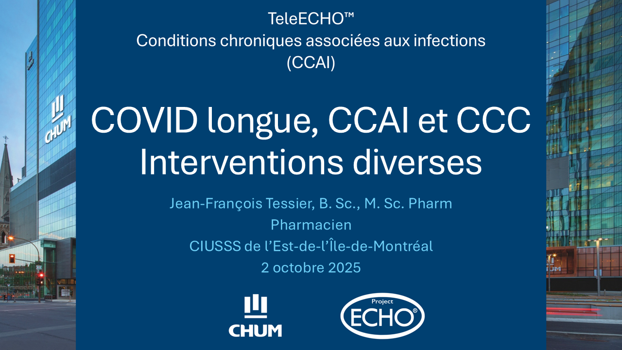 Capsule – COVID longue, CCAI et CCC – Interventions diverses